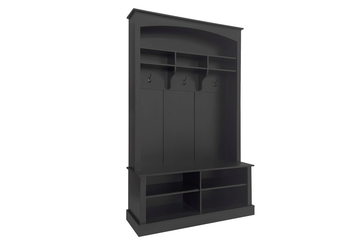 Flieks Garderobenständer, (1 St., H190/B120/T40 cm), Garderoben-Set mit Sitzfläche und Schuhablage Aufbewahrungsbank – Bild 5 von 5