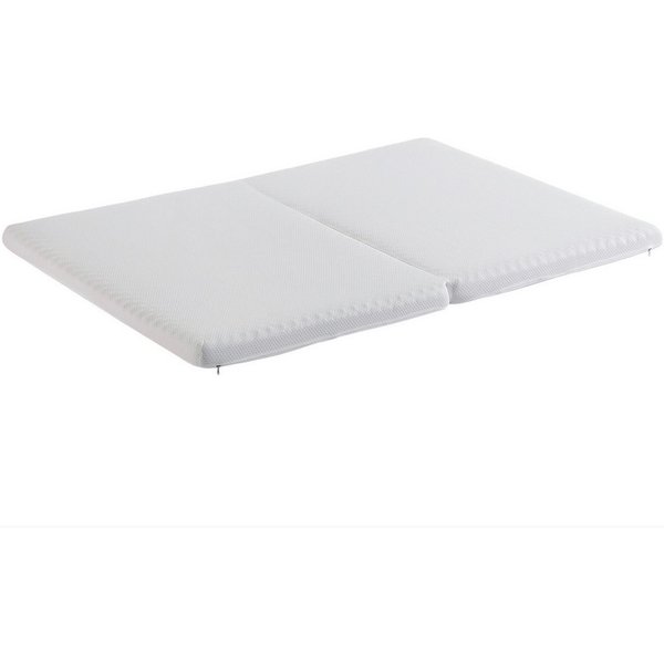 Komfortschaummatratze, Flieks, 10 cm hoch, Matratze 140x200cm faltbar in 140x100cm, weiße Bezug+weiße 23D Schwamm
