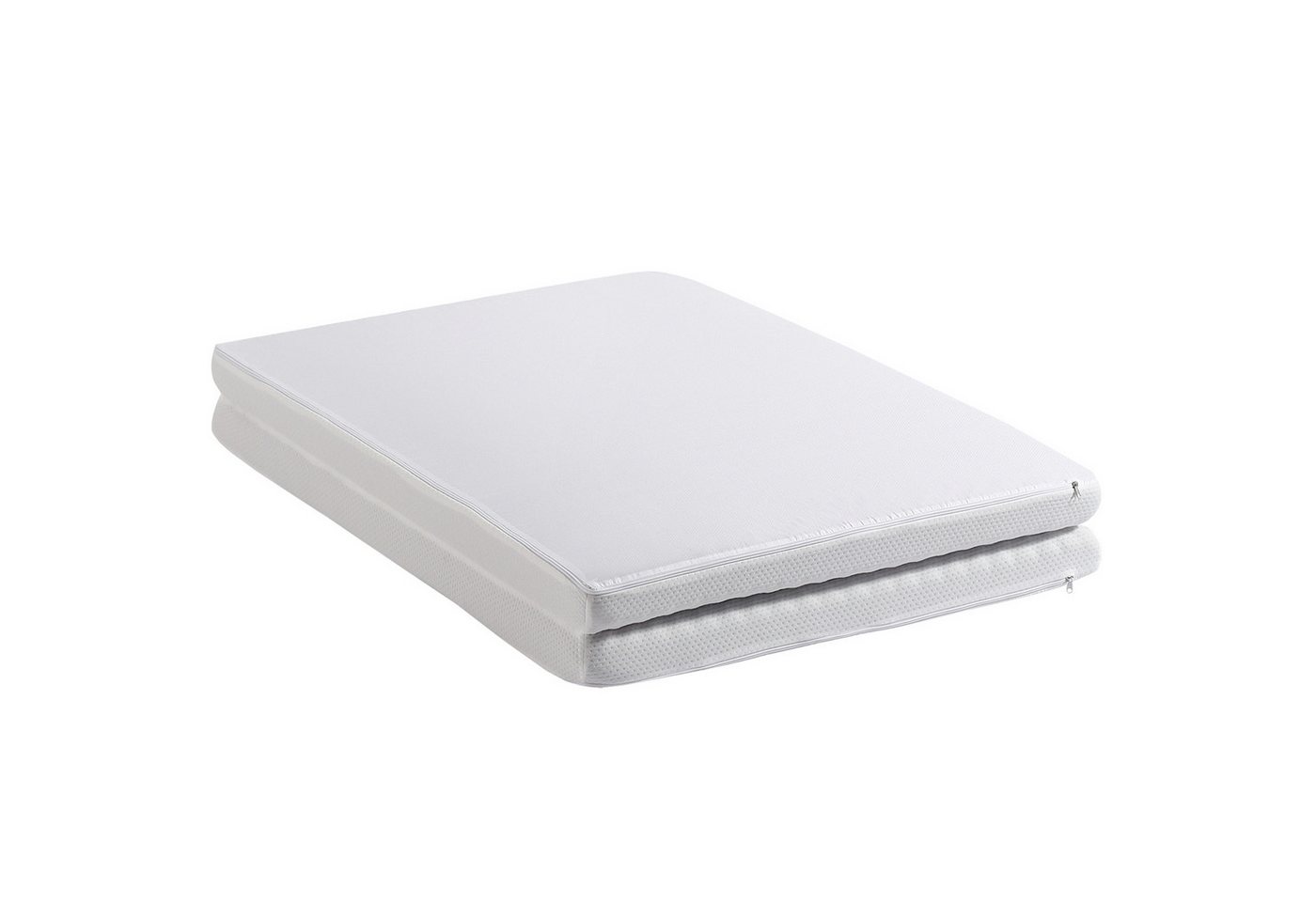 Komfortschaummatratze, Flieks, 10 cm hoch, Matratze 140x200cm faltbar in 140x100cm, weiße Bezug+weiße 23D Schwamm – Bild 2 von 5