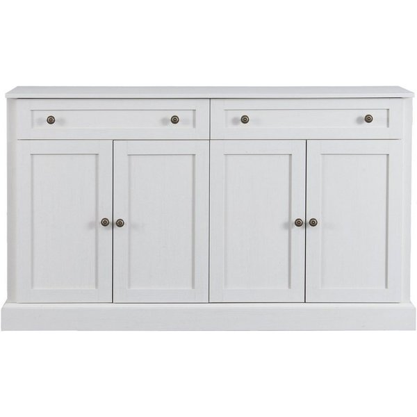 Flieks Kommode, Sideboard mit 2 Schubladen und 4 Türen 150x40x86cm