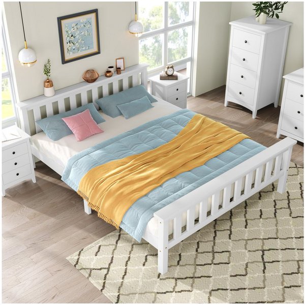 Flieks Massivholzbett, Doppelbett Ehebett Bettgestell 140x200cm