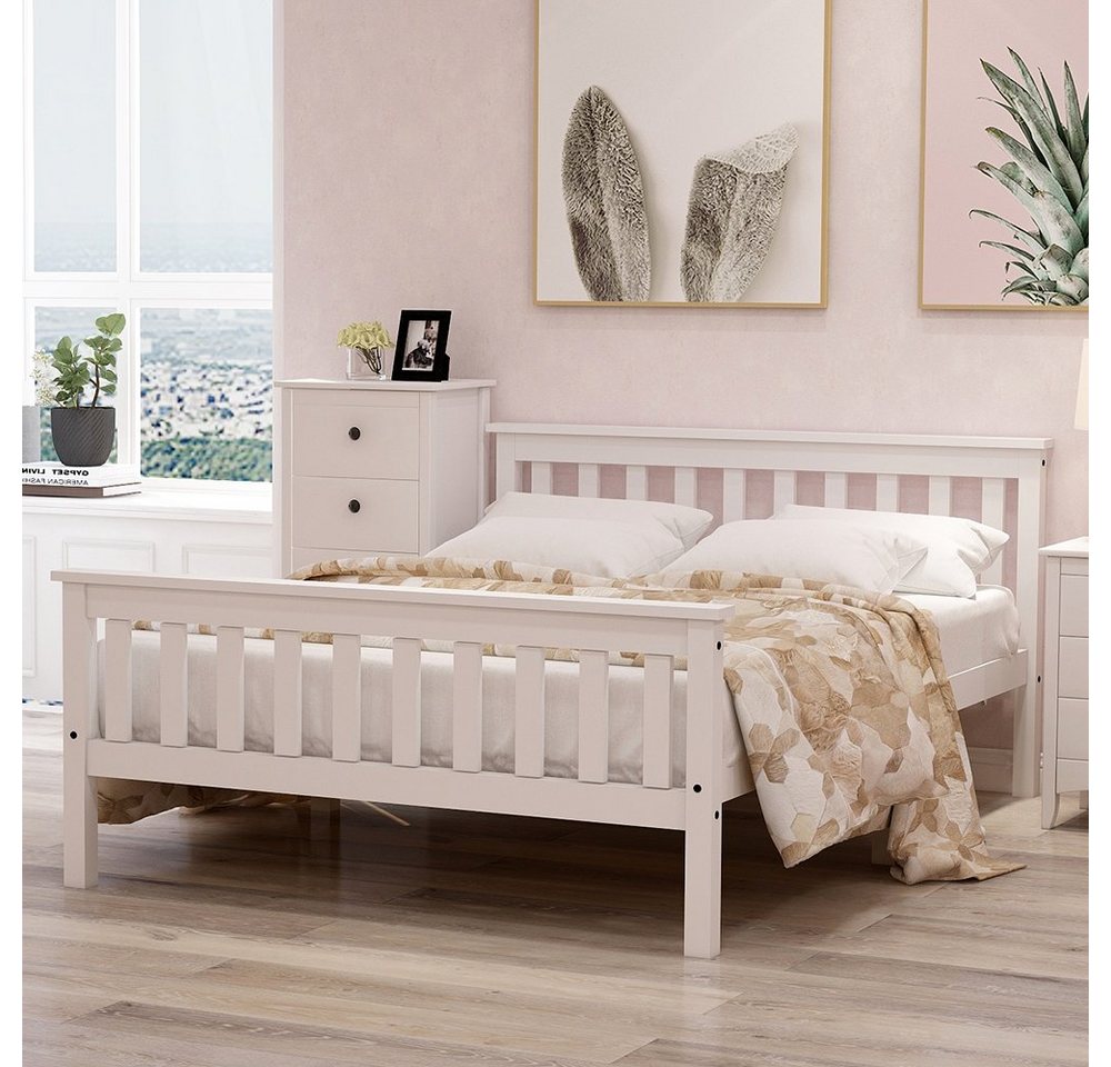 Flieks Massivholzbett, Doppelbett Ehebett Bettgestell 140x200cm – Bild 3 von 5
