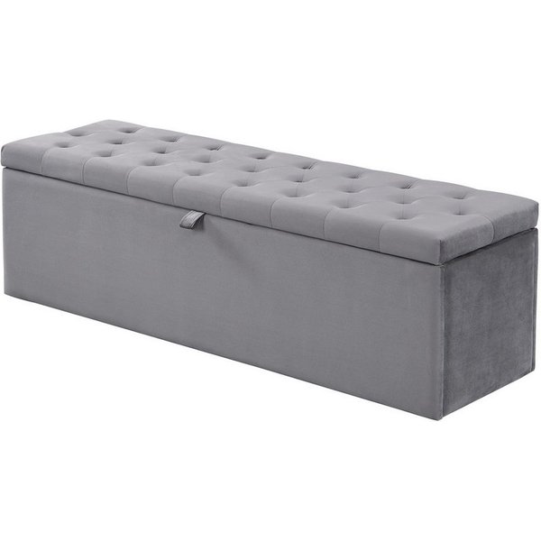 Flieks Polsterbank, Samt Bettbank Sitzbank mit Stauraum 138x41x42cm