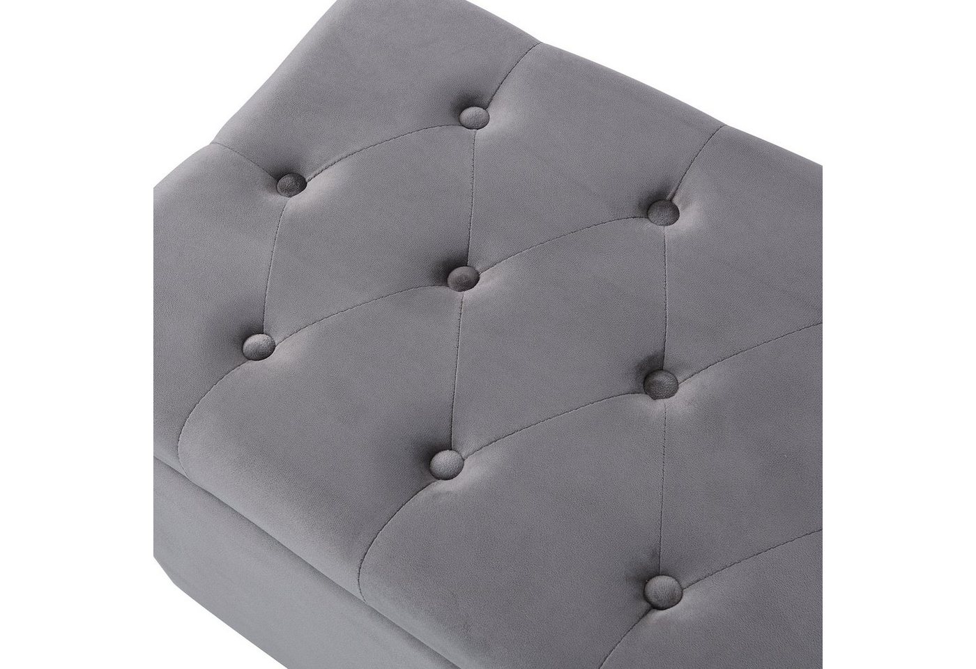 Flieks Polsterbank, Samt Bettbank Sitzbank mit Stauraum 138x41x42cm – Bild 5 von 5