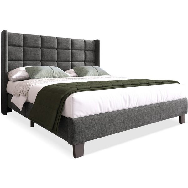 Flieks Polsterbett (1-tlg), Doppelbett Leinen 140x200cm ohne Matratze