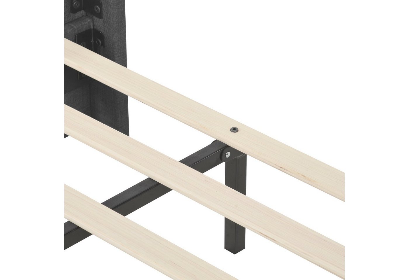 Flieks Polsterbett (1-tlg), Doppelbett Leinen 140x200cm ohne Matratze – Bild 5 von 5