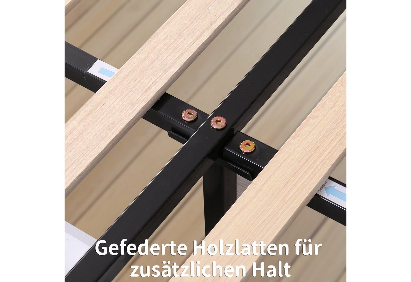 Flieks Polsterbett, Samt Stauraumbett mit 2 Schubladen 180x200cm – Bild 5 von 5