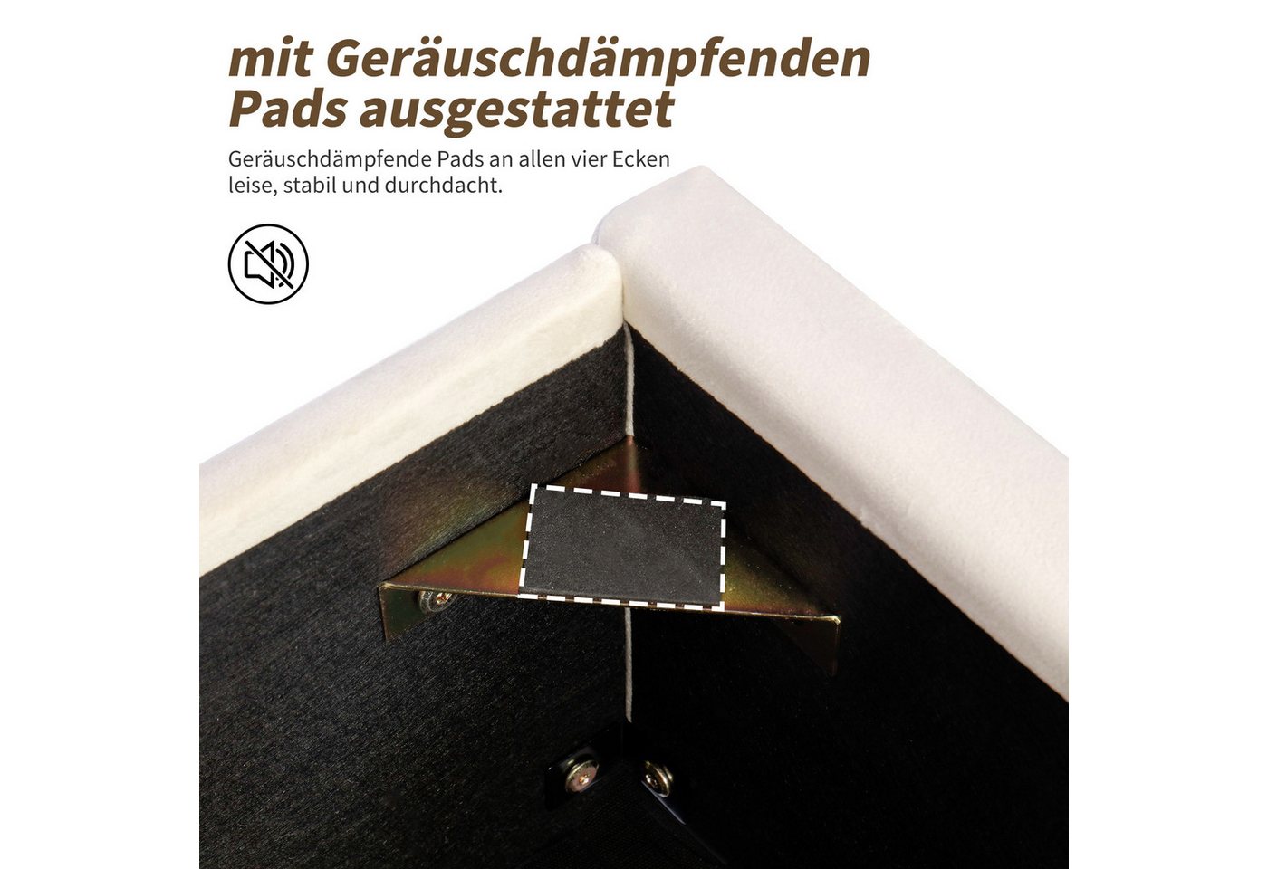Flieks Polsterbett, Hydraulisches Kinderbett 90x200cm mit gepolstertem Kopfteil & Stauraum – Bild 5 von 5