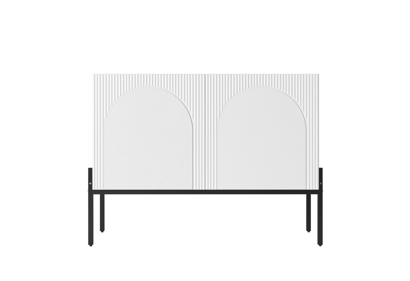 Flieks Sideboard mit 2 Türen, verstellbarer Einlegeböden und Metallbeinen (100x40x75 cm, 1 St., Schrank für Wohnzimmer, Esszimmer, Schlafzimmer), Kommode Mehrzw – Bild 5 von 5