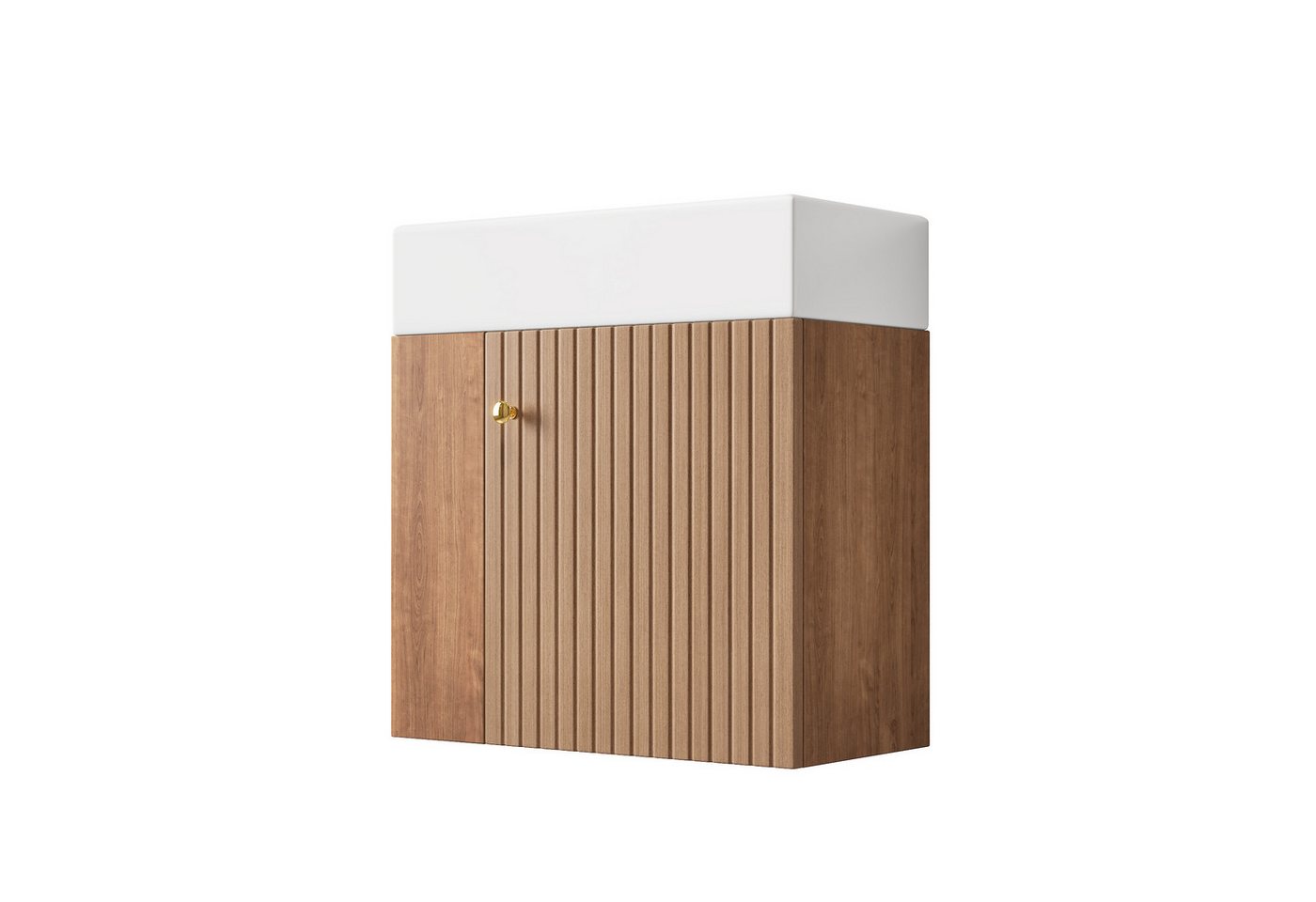 Flieks Waschtisch (1-St., Badschrank Badezimmermöbel wandhängend), Waschbeckenunterschrank mit Waschbecken Badmöbel in Breite 55 cm – Bild 4 von 5