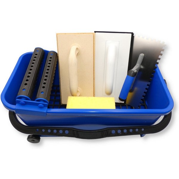 DEWEPRO Fliesenrollenwasch-Set DEWEPRO Profi Fliesenleger Waschset 8-teilig 20l Box Werkzeug Zubehör, (8-tlg., DEWEPRO Profi Fliesenleger Waschset 8-teilig 20l 
