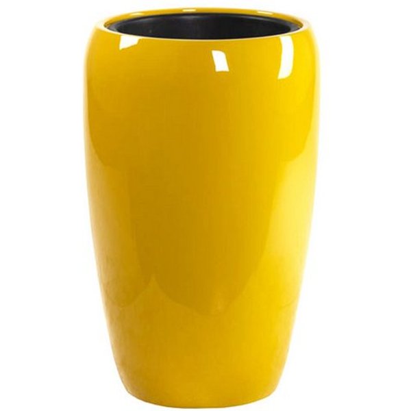 Flingora Bodenvase Cleo, mit Einsatz - Fiberglas - Indoor & Outdoor - Curry - Höhe 51 cm