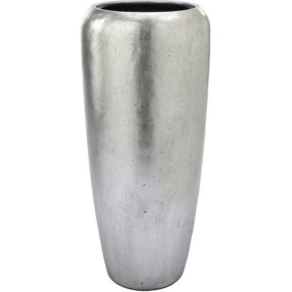 Flingora Bodenvase Cleo, mit Einsatz - Fiberglas - Indoor - Silber - Höhe 75 cm