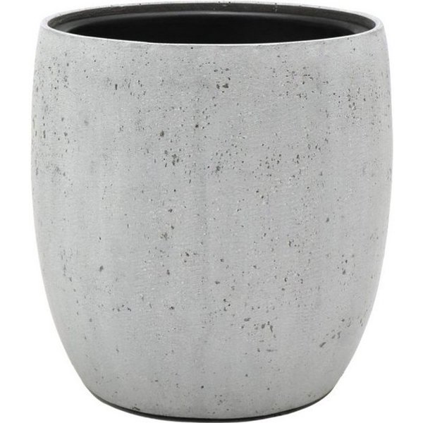 Flingora Pflanzkübel Dao, mit Einsatz - Fiberglas - Indoor & Outdoor - Zementgrau - Ø 30 cm