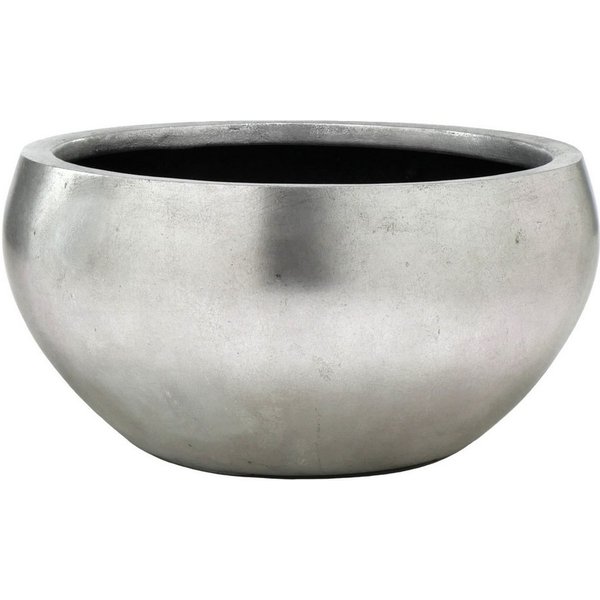Flingora Pflanzschale Alodie, Fiberglas - Indoor - Silber - Ø 50 cm