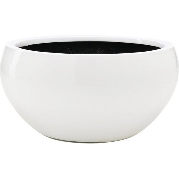 Flingora Pflanzschale Alodie, Fiberglas - Indoor & Outdoor - Weiß - Ø 50 cm