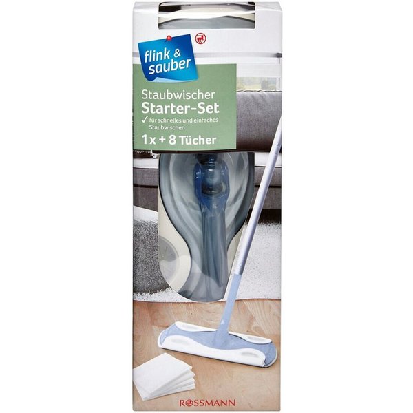flink & sauber Staubwischer Starter-Set, inkl. 8 Wischtücher