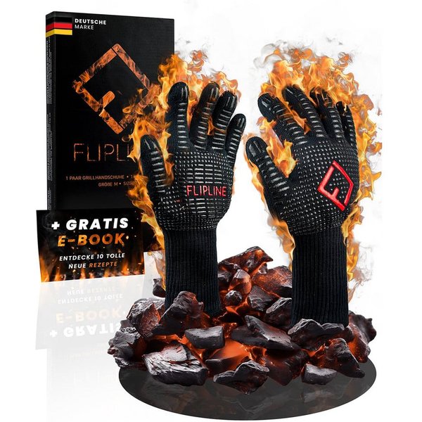 FLIPLINE® Grillhandschuhe Größe M, Idealer Schutz für Hände auch für Fahrzeugreparaturen