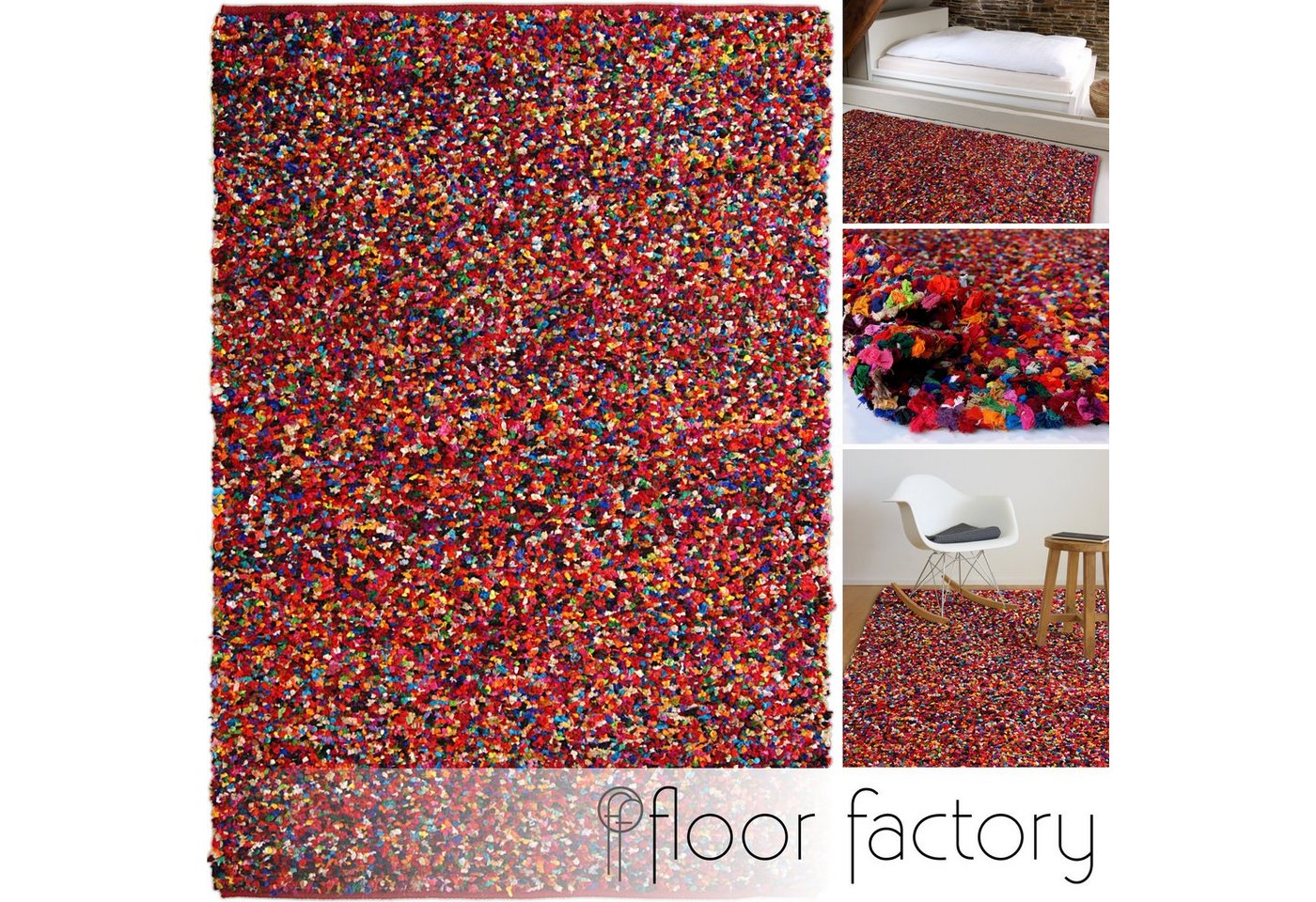 floor factory Teppich Confetti, rechteckig, Höhe: 15 mm, handgewebt – Bild 2 von 5
