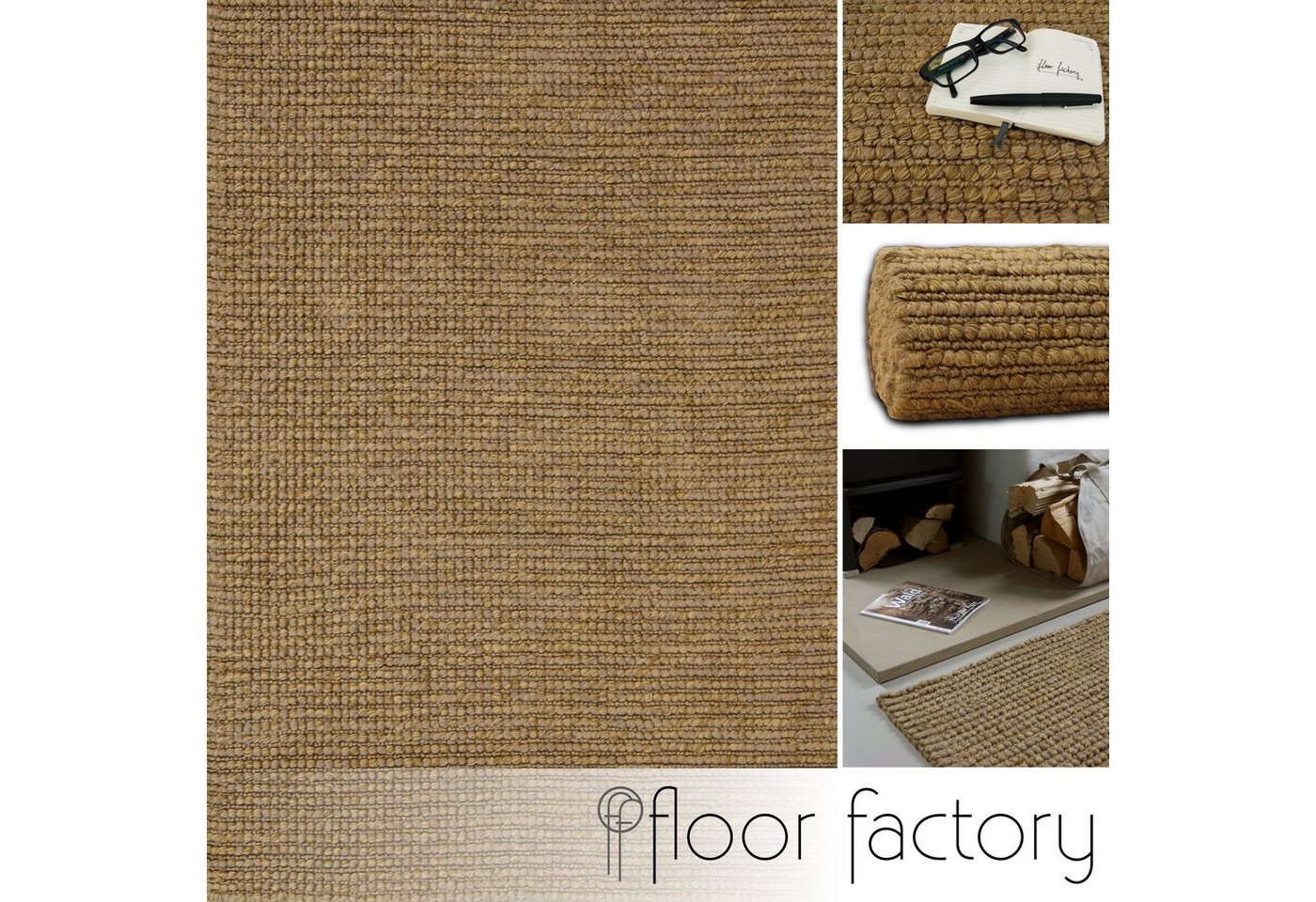 floor factory Teppich Jute, rechteckig, Höhe: 20 mm, handgewebt – Bild 2 von 5