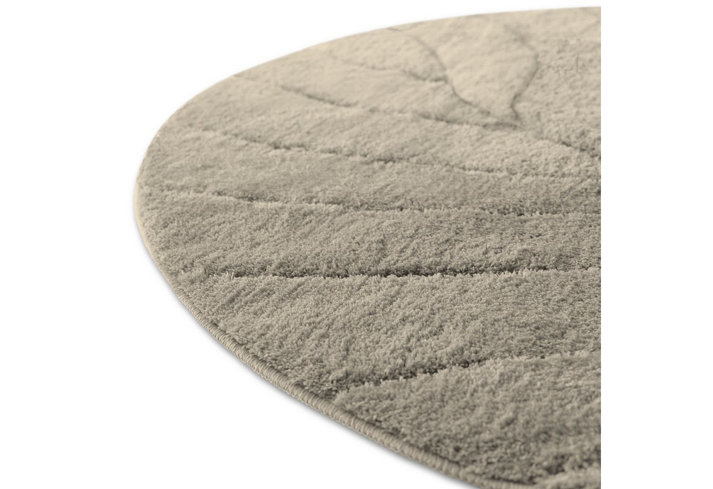 Floordirekt Badematte Maris, ausfranssicher, verschiedene Farben, aus weicher Mikrofaser, Höhe 15 mm, rutschhemmend beschichtet, fusselfrei, Polyester, Rund, 12 – Bild 2 von 5