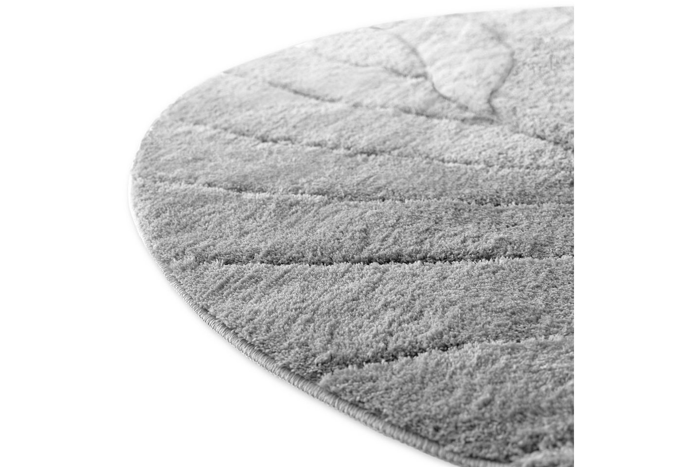 Floordirekt Badematte Maris, ausfranssicher, verschiedene Farben, aus weicher Mikrofaser, Höhe 15 mm, rutschhemmend beschichtet, fusselfrei, Polyester, Rund, 12 – Bild 2 von 5