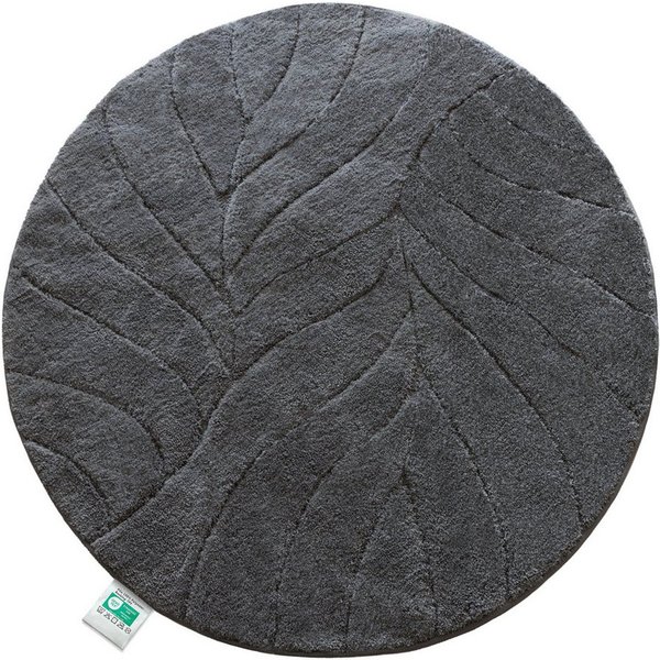 Floordirekt Badematte Maris, ausfranssicher, verschiedene Farben, aus weicher Mikrofaser, Höhe 15 mm, rutschhemmend beschichtet, fusselfrei, Polyester, Rund, 12