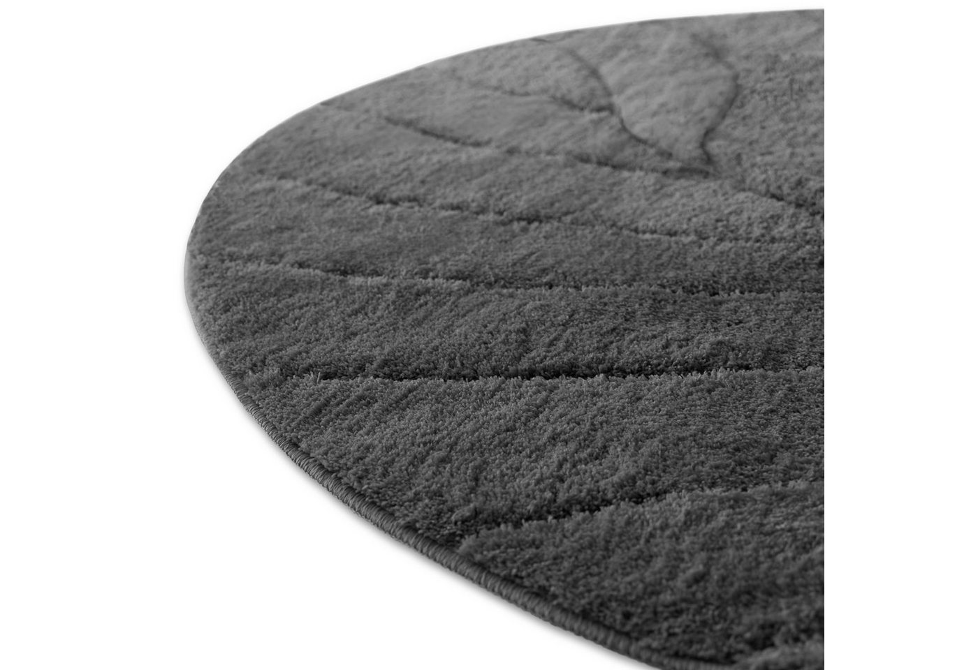 Floordirekt Badematte Maris, ausfranssicher, verschiedene Farben, aus weicher Mikrofaser, Höhe 15 mm, rutschhemmend beschichtet, fusselfrei, Polyester, Rund, 12 – Bild 2 von 5