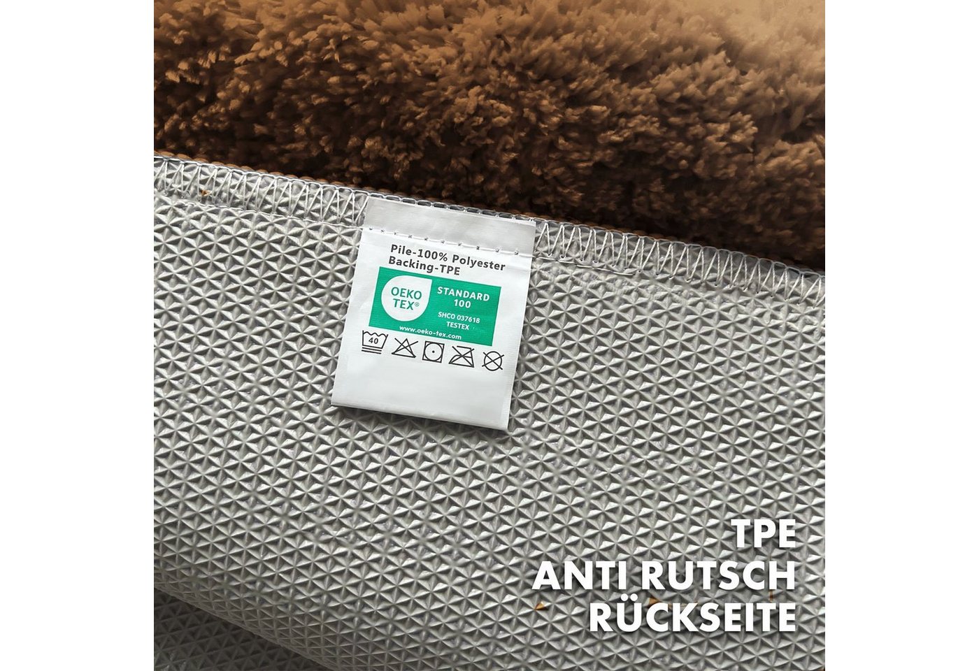 Floordirekt Badematte Sky Extra weich & saugstark, Fußbodenheizung geeignet, Hochflor, Höhe 30 mm, Rutschhemmende Rückseite, Waschmaschinen & Trockner geeignet, – Bild 4 von 5