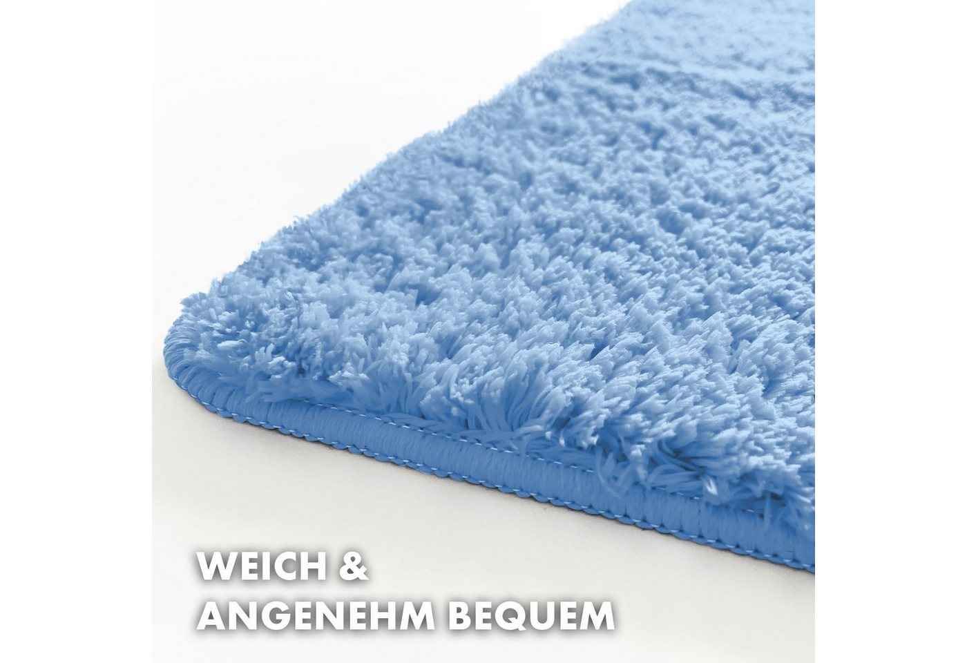Floordirekt Badematte Sky Extra weich & saugstark, Fußbodenheizung geeignet, Hochflor, Höhe 30 mm, Rutschhemmende Rückseite, Waschmaschinen & Trockner geeignet, – Bild 3 von 5
