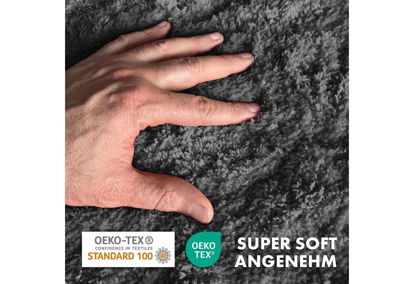 Floordirekt Badematte Sky Extra weich & saugstark, Fußbodenheizung geeignet, Hochflor, Höhe 30 mm, Rutschhemmende Rückseite, Waschmaschinen & Trockner geeignet, – Bild 2 von 5