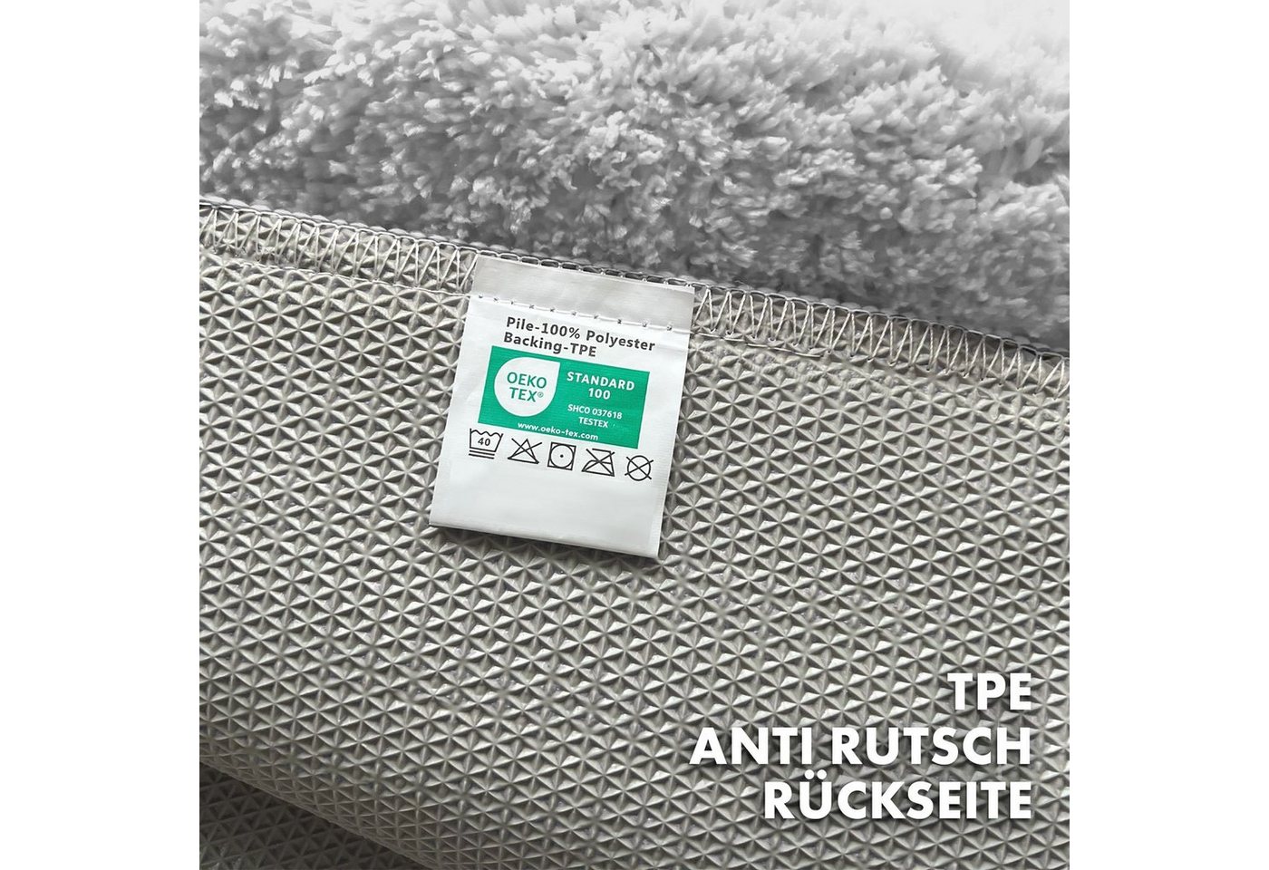 Floordirekt Badematte Sky Extra weich & saugstark, Fußbodenheizung geeignet, Hochflor, Höhe 30 mm, Rutschhemmende Rückseite, Waschmaschinen & Trockner geeignet, – Bild 4 von 5