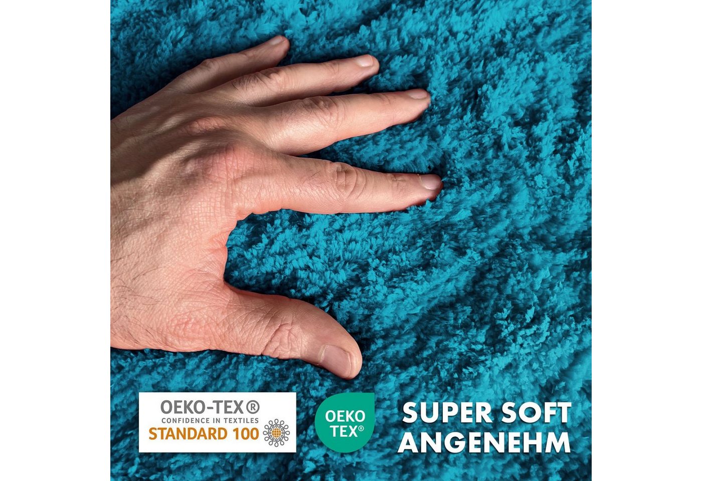 Floordirekt Badematte Sky Extra weich & saugstark, Fußbodenheizung geeignet, Hochflor, Höhe 30 mm, Rutschhemmende Rückseite, Waschmaschinen & Trockner geeignet, – Bild 2 von 5