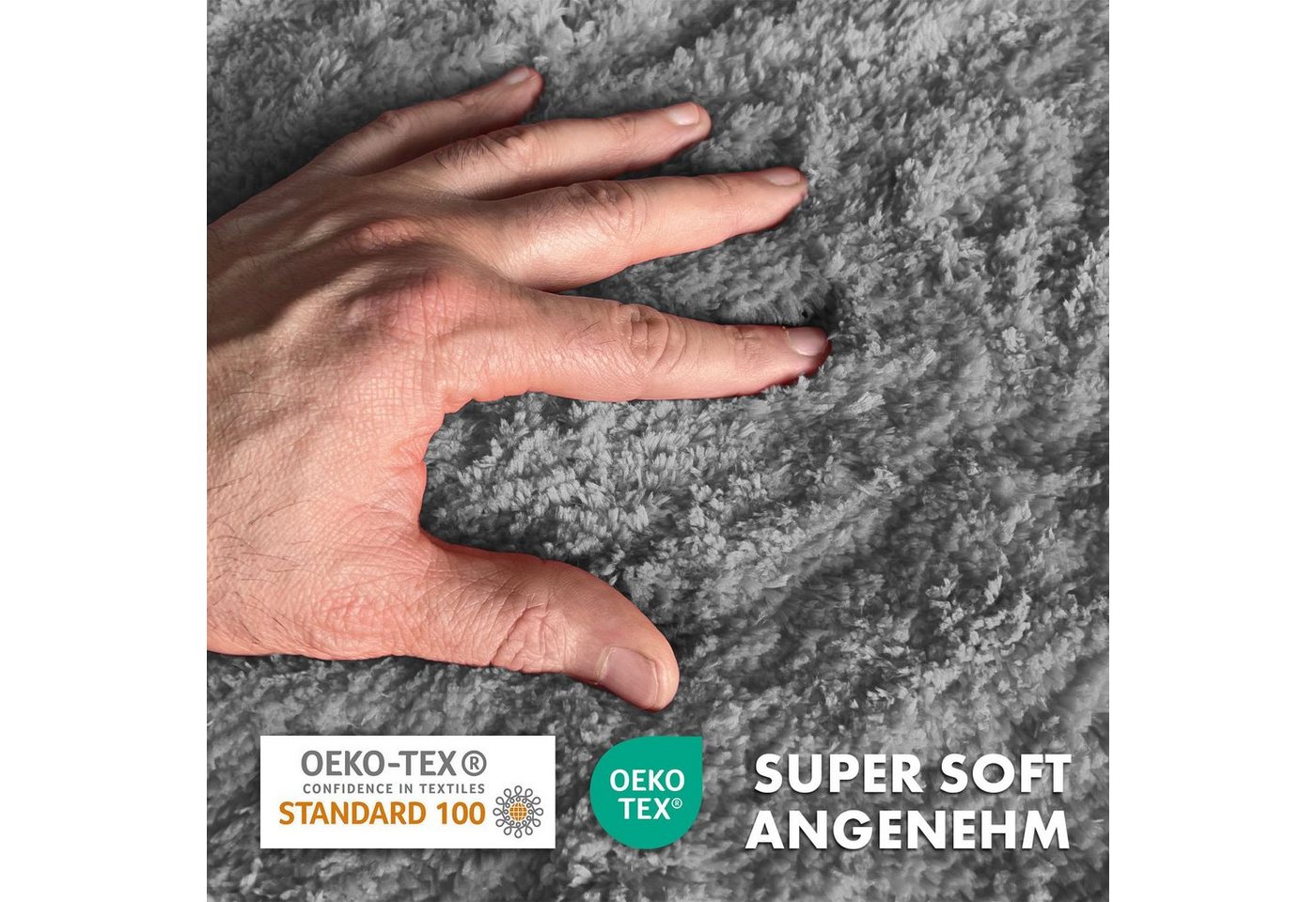 Floordirekt Badematte Sky Extra weich & saugstark, Fußbodenheizung geeignet, Hochflor, Höhe 30 mm, Rutschhemmende Rückseite, Waschmaschinen & Trockner geeignet, – Bild 2 von 5