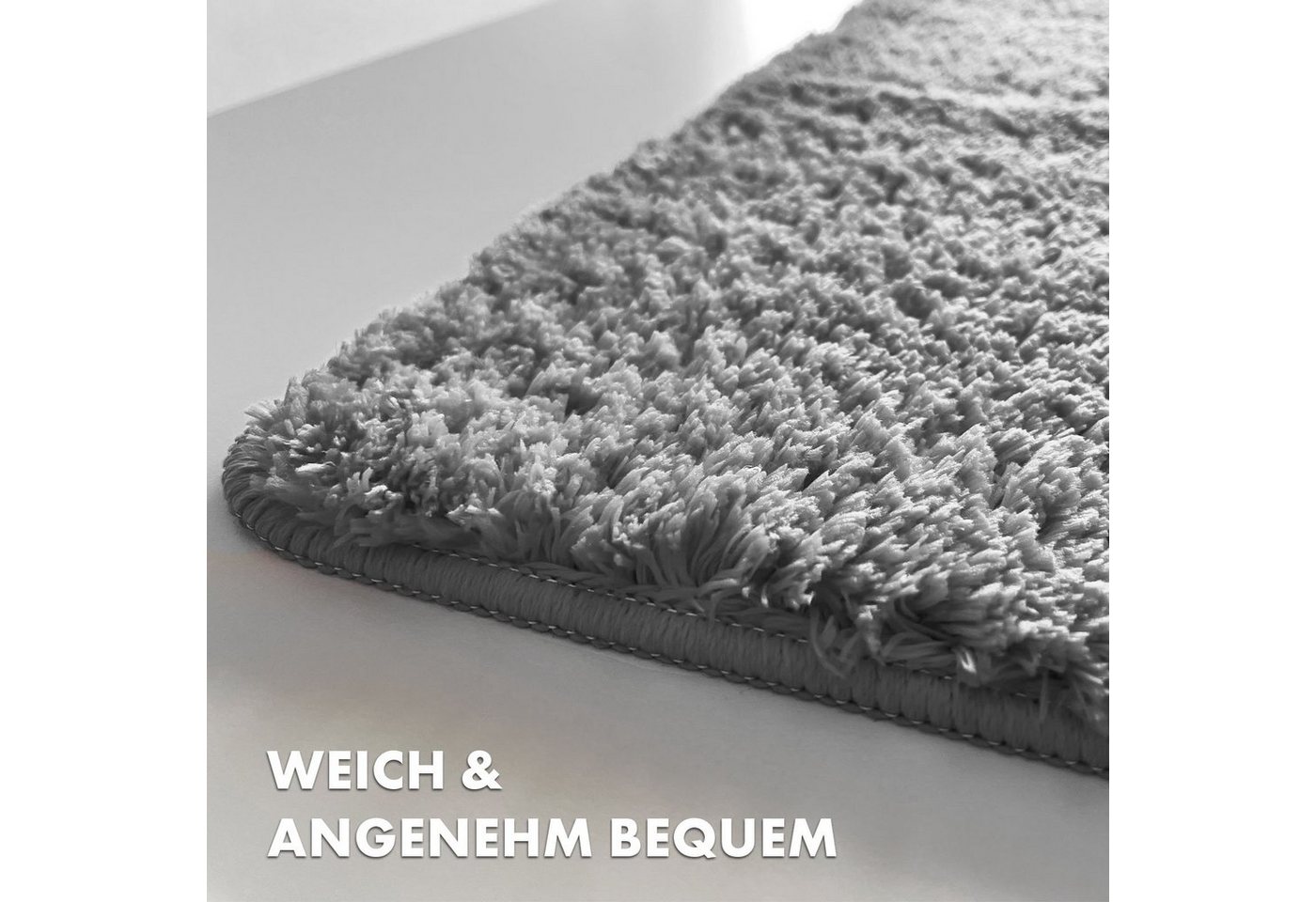 Floordirekt Badematte Sky Extra weich & saugstark, Fußbodenheizung geeignet, Hochflor, Höhe 30 mm, Rutschhemmende Rückseite, Waschmaschinen & Trockner geeignet, – Bild 3 von 5