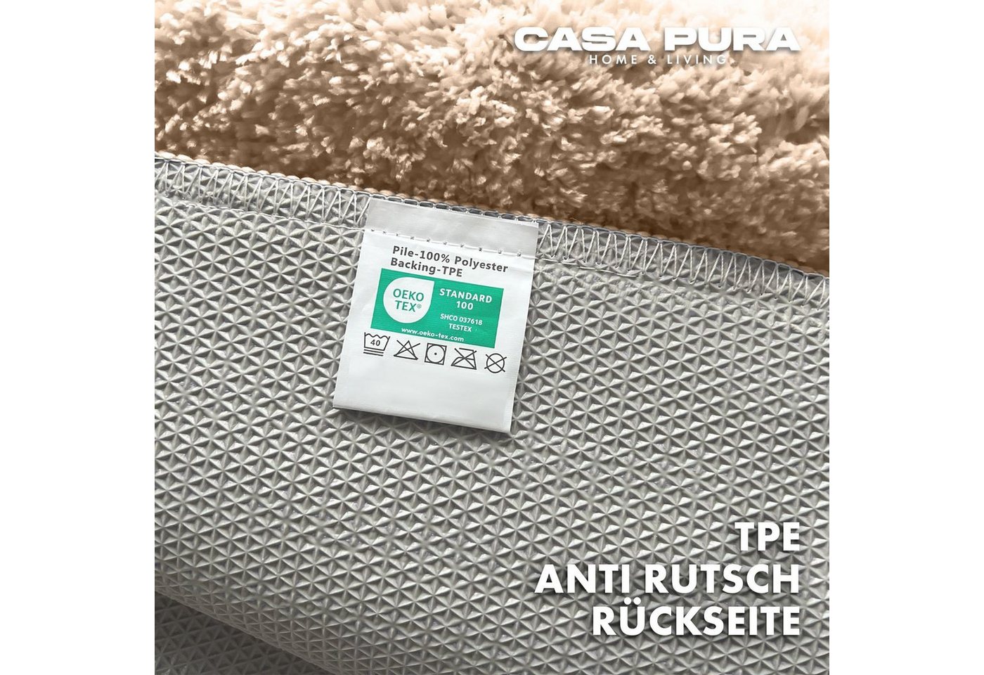Floordirekt Badematte Sky Extra weich & saugstark, Fußbodenheizung geeignet, Hochflor, Höhe 30 mm, Rutschhemmende Rückseite, Waschmaschinen & Trockner geeignet, – Bild 4 von 5