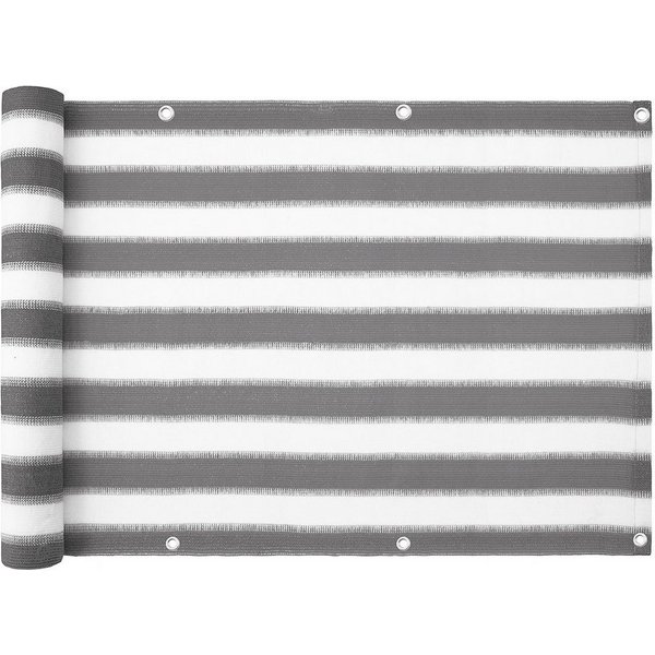 Floordirekt Balkonsichtschutz 90x500 cm, Balkon Sichtschutz mit wetterfestem HDPE-Stoff (Packung, 1-St) Balkonverkleidung für UV-, Wind- & Sichtschutz - creme/b