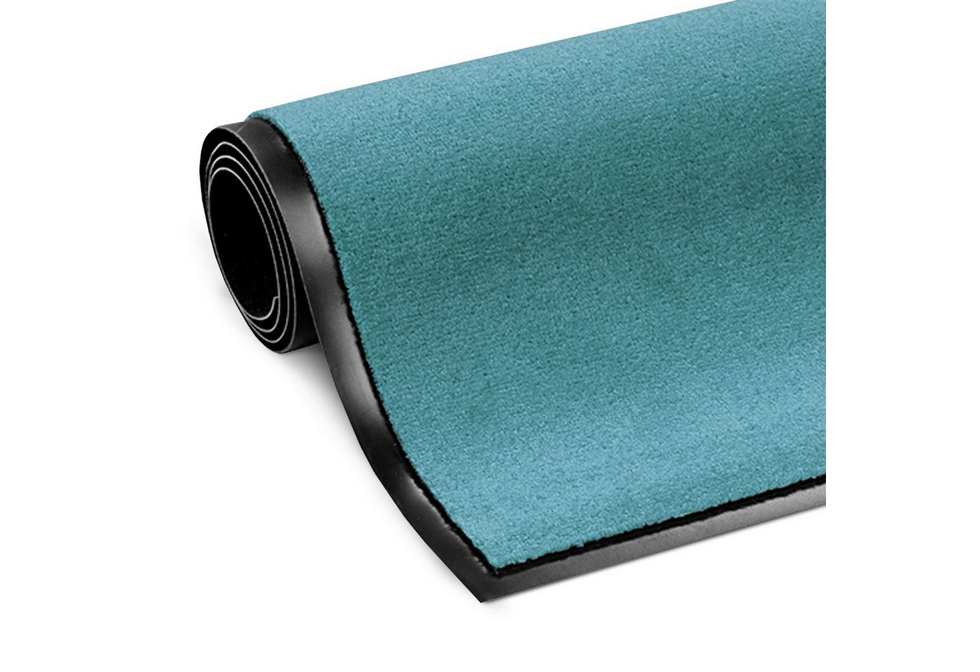 Floordirekt Fußmatte Monochrom, Rutschfeste Schmutzfangmatte Indoor, 30°C Maschinenwaschbar, Rechteckig, Höhe: 7 mm, Geeignet für Trockner & Fußbodenheizungen,  – Bild 3 von 5