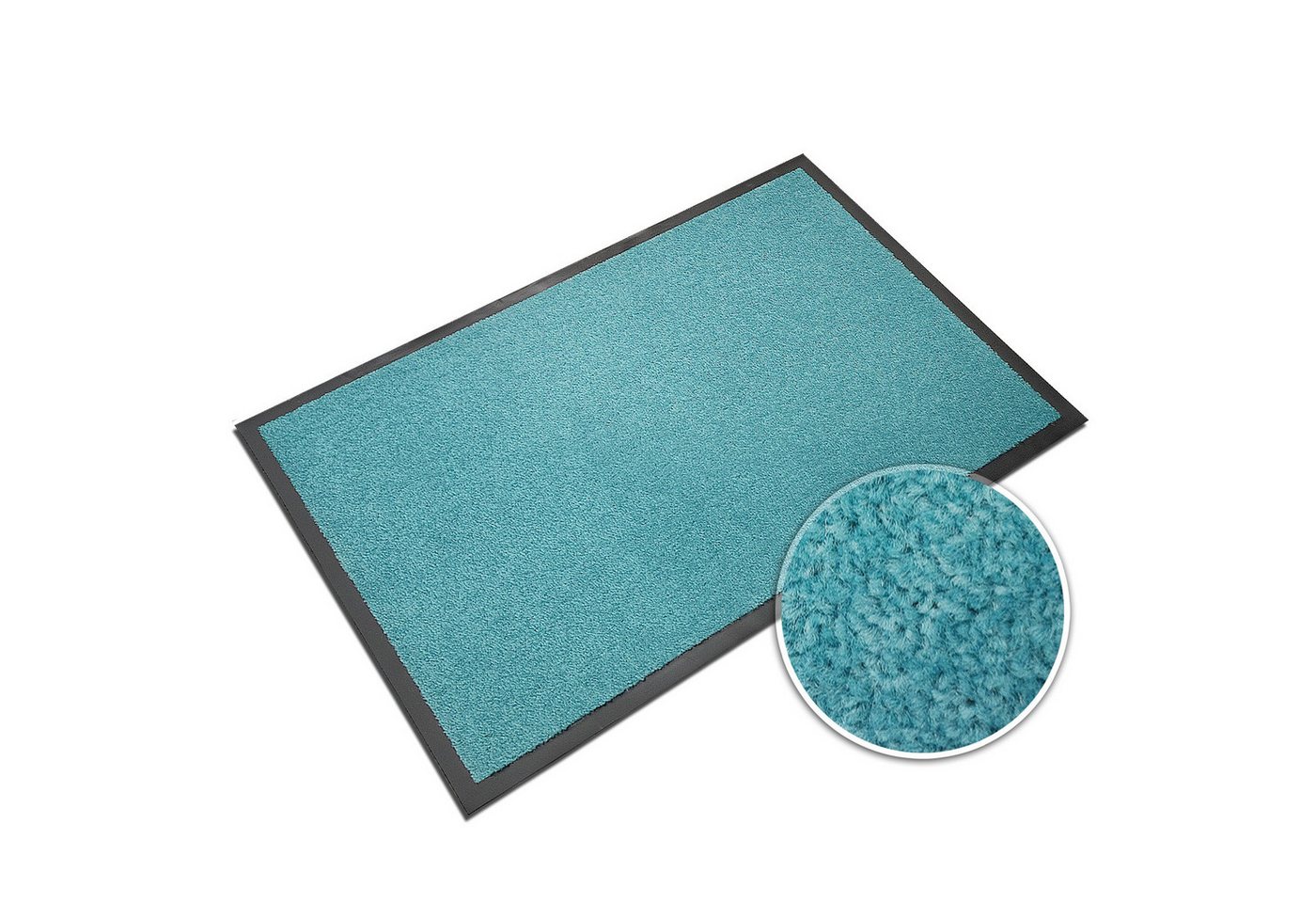 Floordirekt Fußmatte Monochrom, Rutschfeste Schmutzfangmatte Indoor, 30°C Maschinenwaschbar, Rechteckig, Höhe: 7 mm, Geeignet für Trockner & Fußbodenheizungen,  – Bild 5 von 5