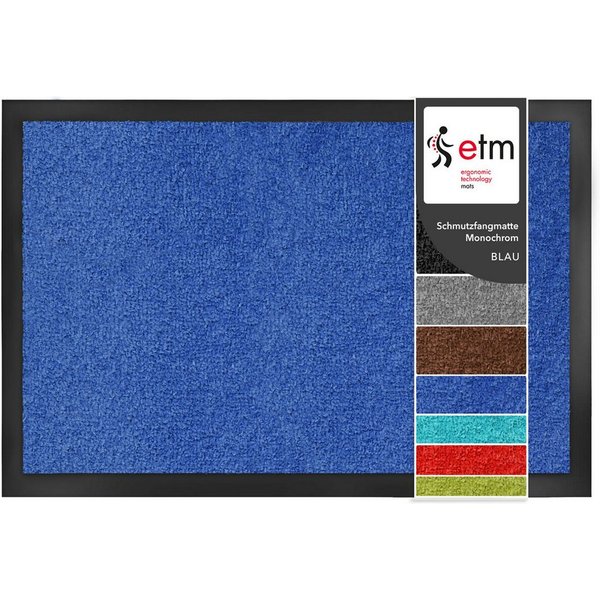 Floordirekt Fußmatte Monochrom, Rutschfeste Schmutzfangmatte Indoor, 30°C Maschinenwaschbar, Rechteckig, Höhe: 7 mm, Geeignet für Trockner & Fußbodenheizungen, 
