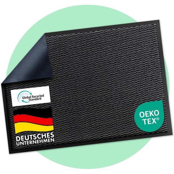 Floordirekt Fußmatte SKY Novo, enorm rutschfeste TPE-Rückseite, effektive Schmutzaufnahme, Rechteckig, Höhe: 7 mm, In- & Outdoor Schmutzfangmatte, saugstarker F