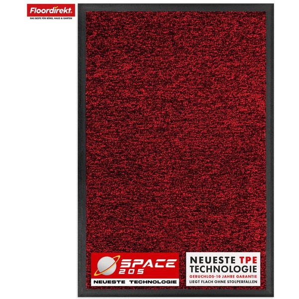 Floordirekt Fußmatte Space 205, Schmutzfangmatte hochabsorbierend - Matte Eingangsbereich, langlebig & rutschfest - Fußmatte innen/Schmutzfangmatte außen