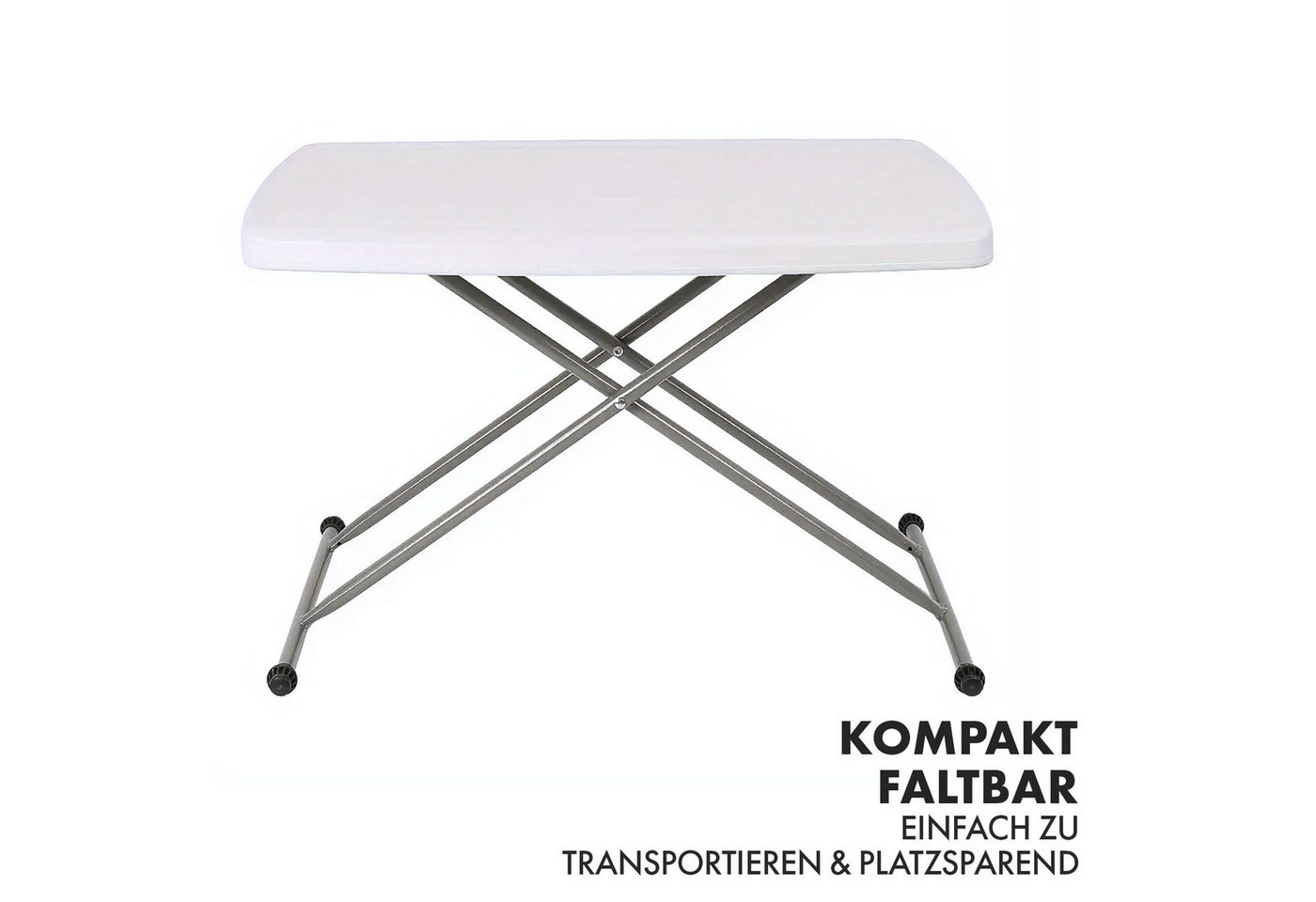 Floordirekt Klapptisch Nara, Ideal als Camping-, Party- oder Gartentisch, 49 x 75,5 x 76 cm – Bild 3 von 5