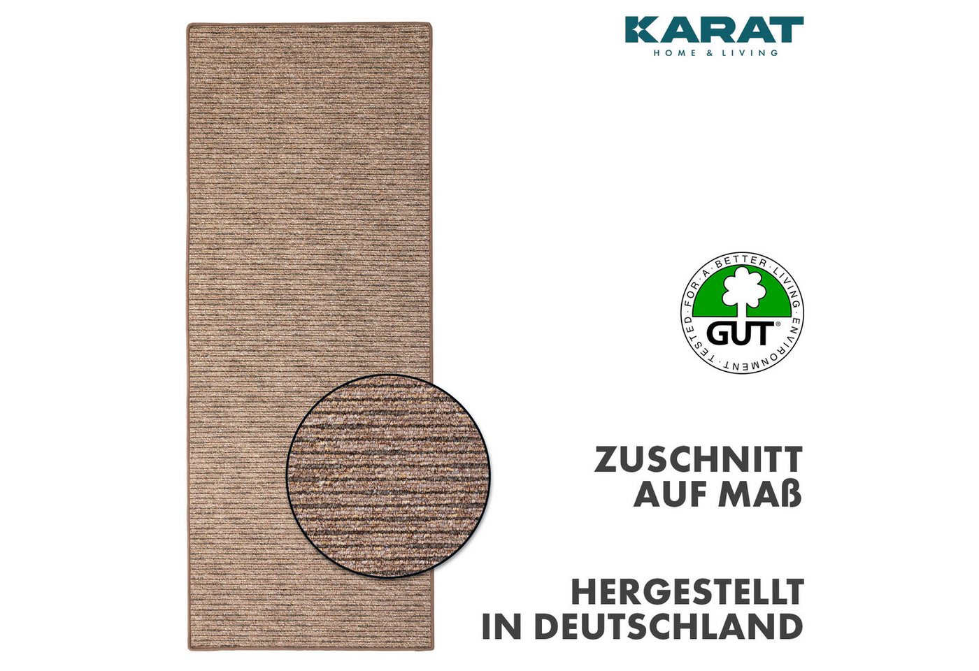 Floordirekt Läufer Geneva, moderner Teppichläufer für Flur, Schlafzimmer und Wohnzimmer, Filzrücken, fußbodenheizungsgeeignet – Bild 2 von 5