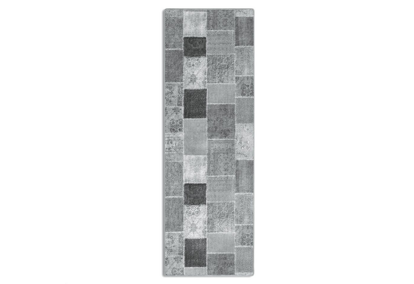 Floordirekt Läufer Monsano, Teppichläufer erhältlich in 2 Farben & vielen Größen, rechteckig, Höhe: 7 mm, Patchwork-Design – Bild 2 von 5