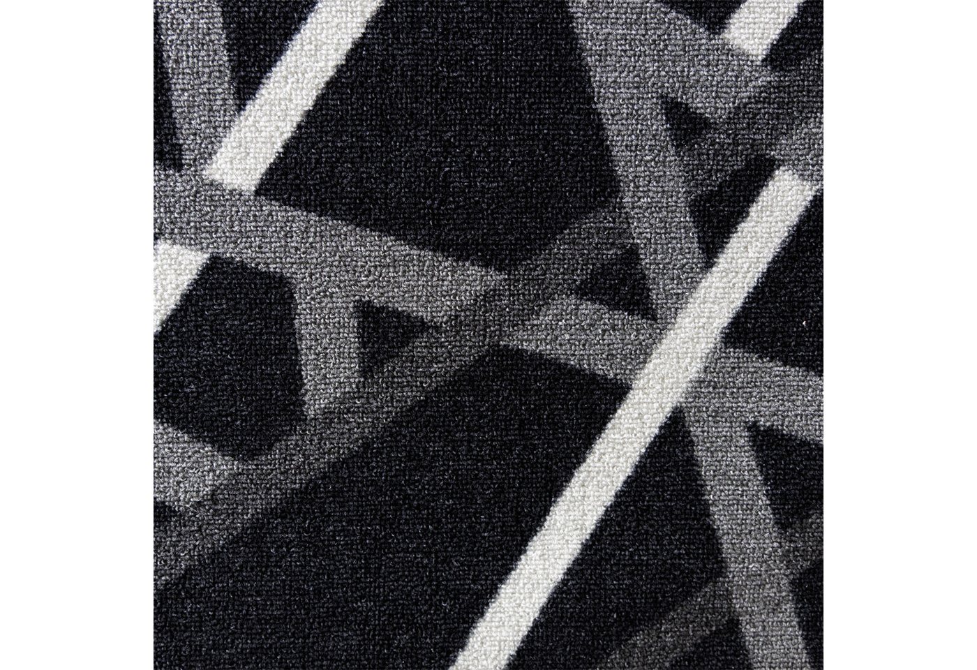Floordirekt Läufer Printed, modernes Streifen Design, strapazierfähiger Flur Läufer, Rechteckig, rutschfeste Rückseite, für Flur, Küche & Eingang, Schwarz - 67x – Bild 5 von 5