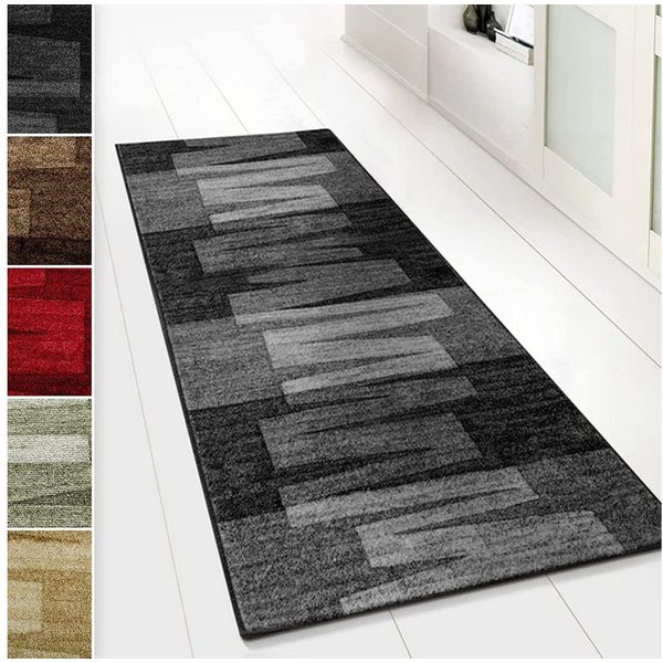 Floordirekt Läufer Via Veneto, Made in Germany Feinvelour Oberfläche Kurzflor, Rutschfest, rechteckig, Höhe: 8.5 mm, verschiedene Größen & Farben, Fußbodenheizu