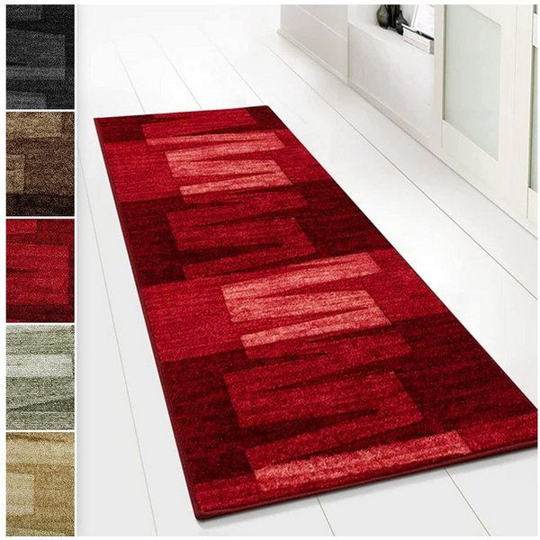 Floordirekt Läufer Via Veneto, Made in Germany Feinvelour Oberfläche Kurzflor, Rutschfest, rechteckig, Höhe: 8.5 mm, verschiedene Größen & Farben, Fußbodenheizu