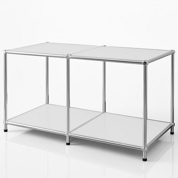 Floordirekt Lowboard Concept Epure MK-016 Sideboard & Ablageregal, B78 × T40 × H46 cm (modular, kratzfeste Pulverbeschichtung), Regal mit offenen Ablagen, verch