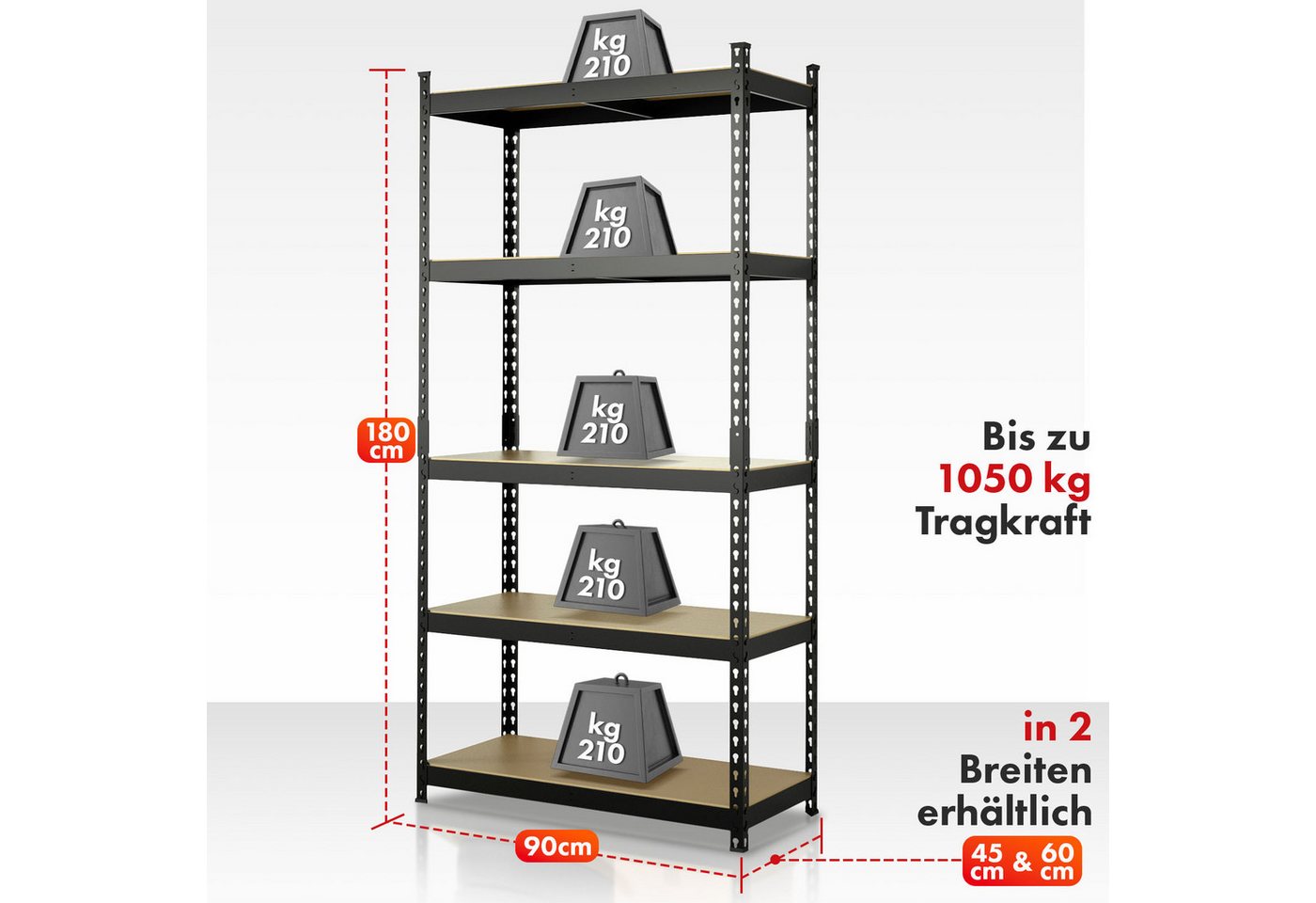 Floordirekt Schwerlastregal Rhino, Innovatives Stecksystem, Vielseitige Größen & Farben – Bild 2 von 5